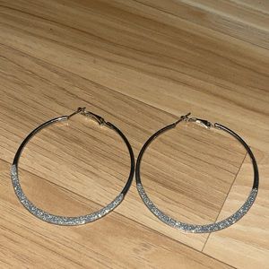 Silver hoop earrings